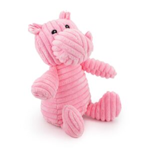 15" Corduroy Hippo w/ Squeaker & Crinkle