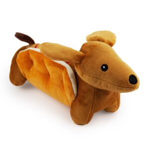 10" Dog in Bun w/ Squeaker